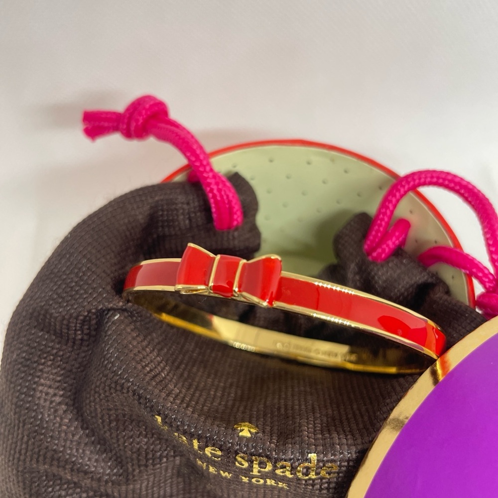 Kate Spade Red and Gold Bow Bracelet